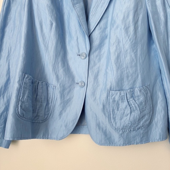 Bianca Modal Blazer Jacket 44 US 14 Blue Pockets - Picture 3 of 10